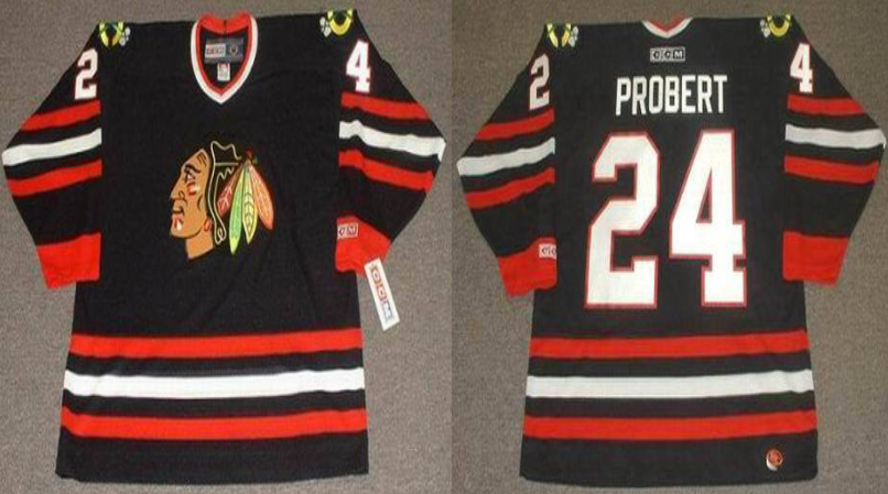 2019 Men Chicago Blackhawks 24 Probert black CCM NHL jerseys